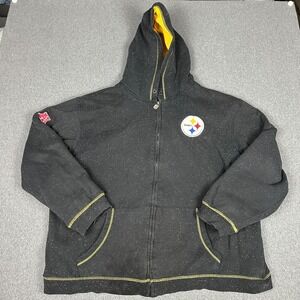 NFL Pro Line Pittsburgh Steelers Sherpa Lined Full Zip Hoodie Jacket Mens 3XL